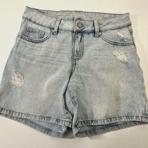 Women's 4 Sound/Style Vintage Reunion Easy Fit Jamie Shorts Denim Blue Jeans euc